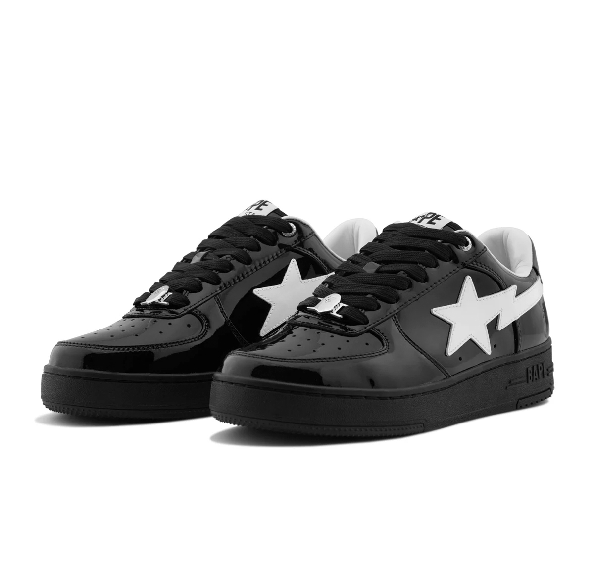 BAPE STA #1 “BLACK WHITE PATENT LEATHER”
