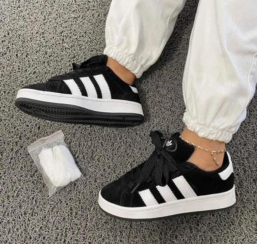 Zapatos Adidas Campus Adidas Blancos Con Negro Mujer Adidas Campus