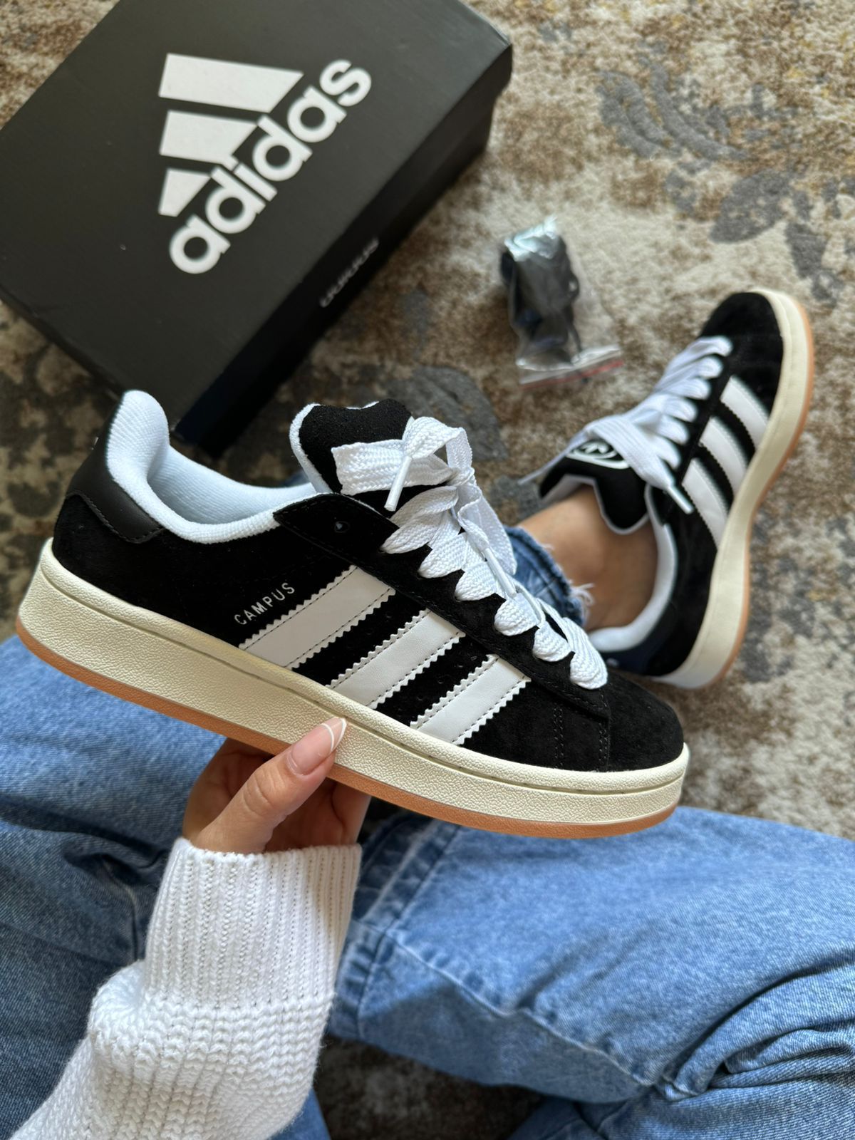 Adidas Campus Negro Suela Goma