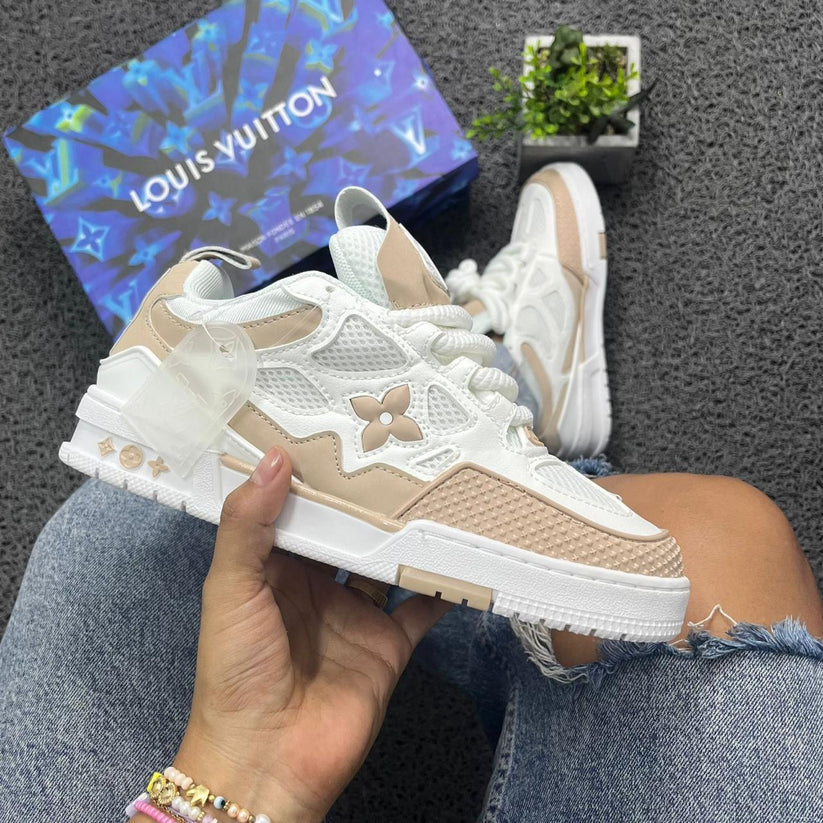LOUIS VUITTON SKATE BEIGE/BLANCO