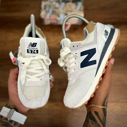 NEW BALANCE 574 BEIGE N AZUL