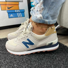 New Balance 574 Beige N Azul YEESHOP Calzado