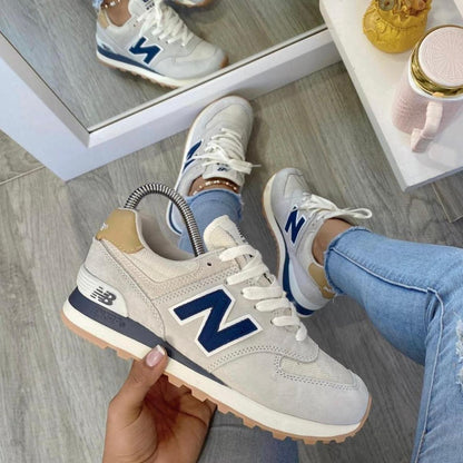 NEW BALANCE 574 BEIGE N AZUL