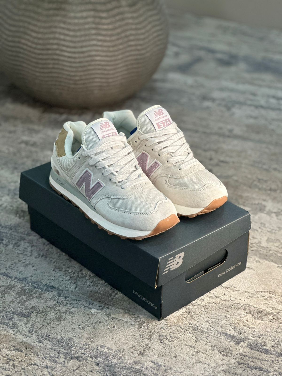 New balance 574 beige y rosa hotsell