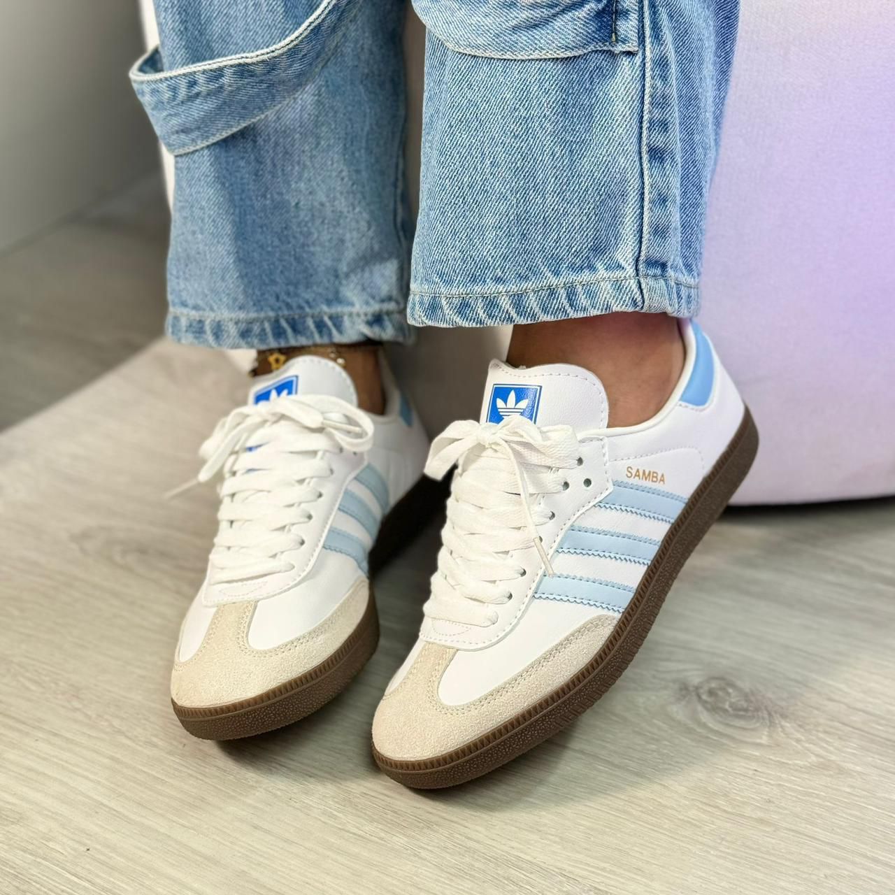 ADIDAS SAMBA BLANCO AZUL