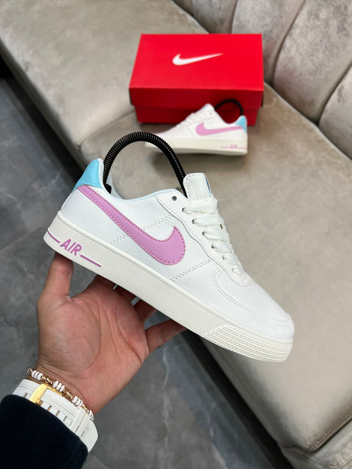 Nike Tablita Blanco Rosa