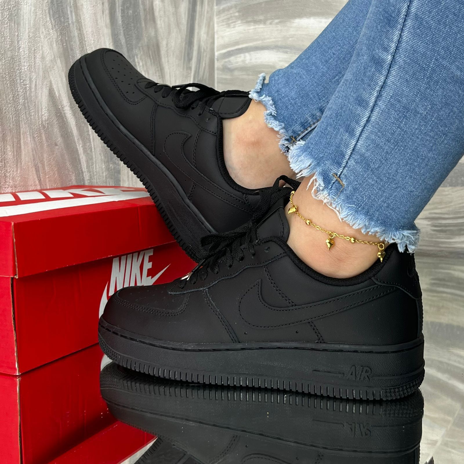 Tenis Nike Air Force Mujer Negro Air Force One Nike Colombia Tenis