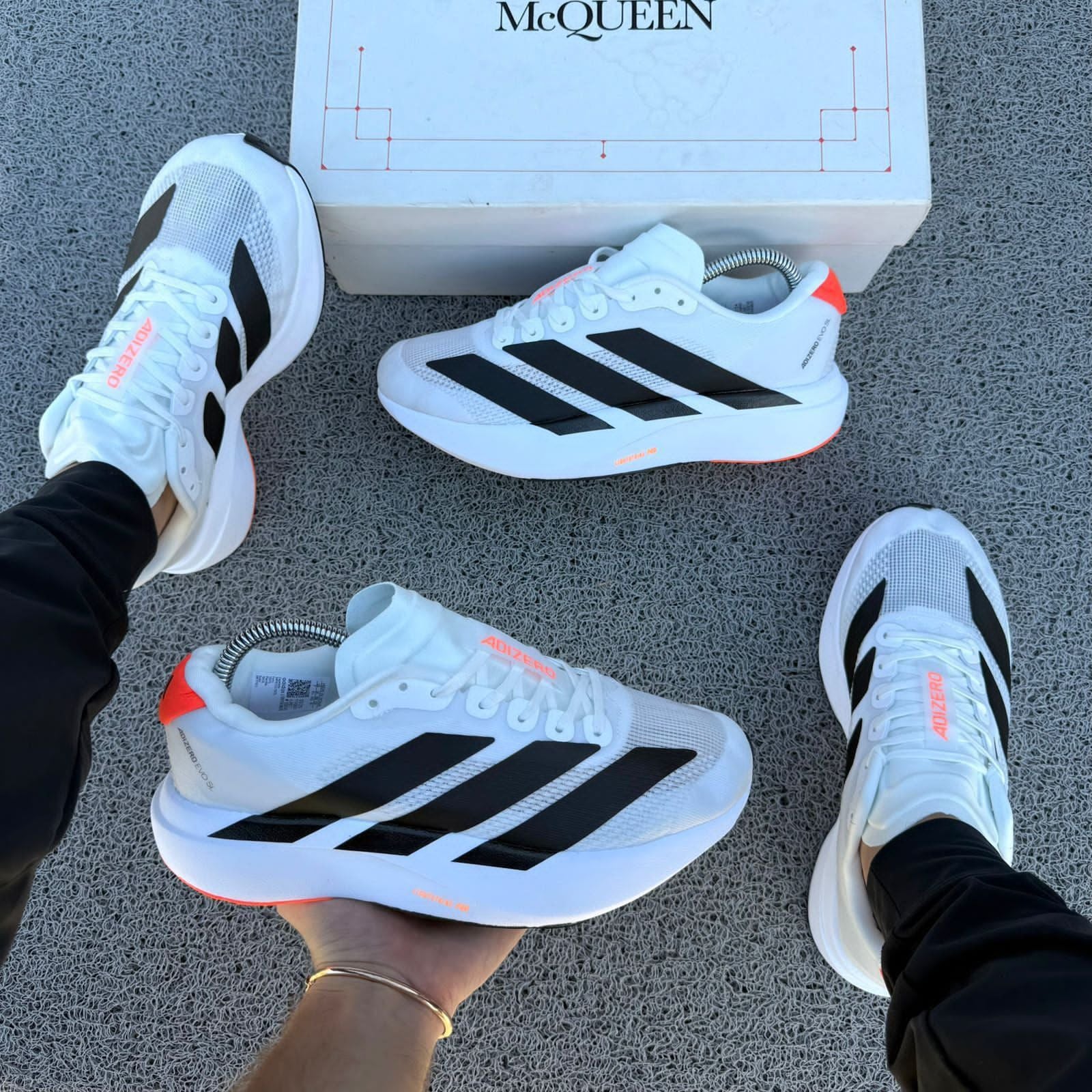 ADIDAS ADIZERO EVO SL BLANCO NARANJA