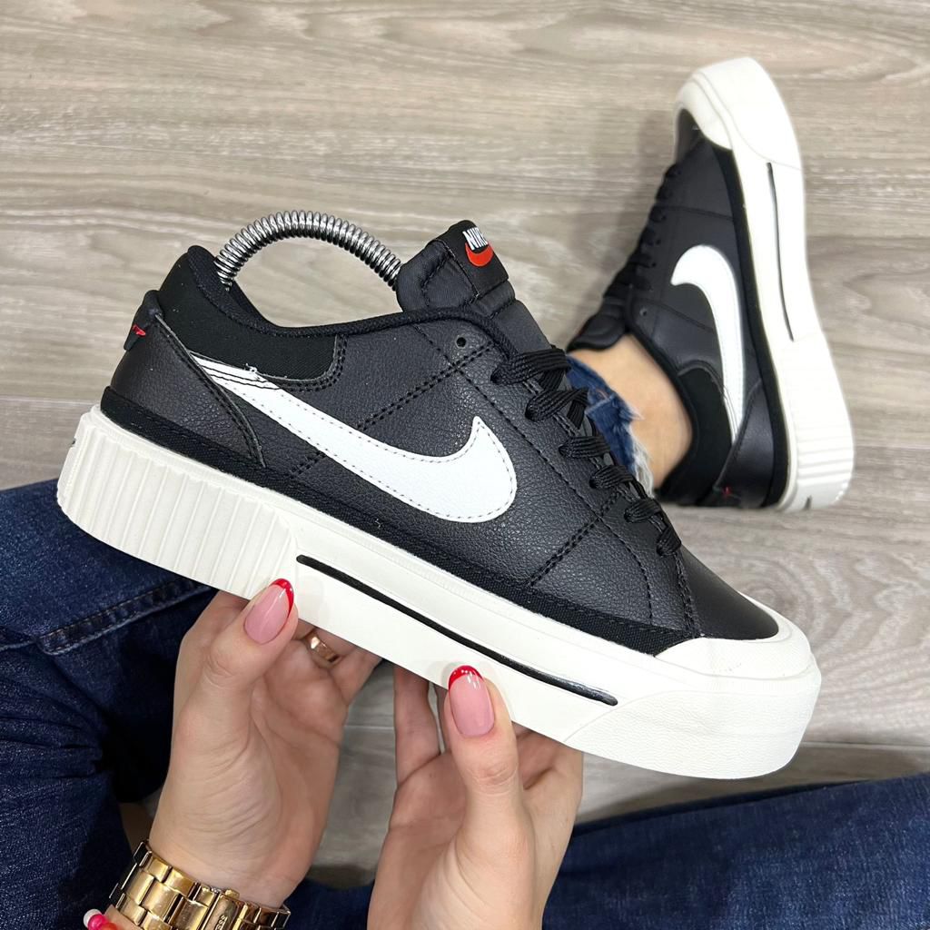NIKE LEGACY LIFT COURT NEGRO BLANCO