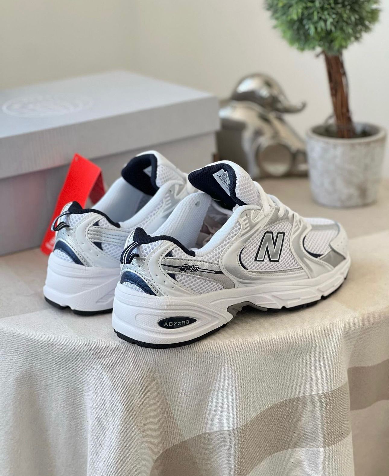 NEW BALANCE 530 BLANCO GRIS AZUL – YEESHOP Calzado⚡